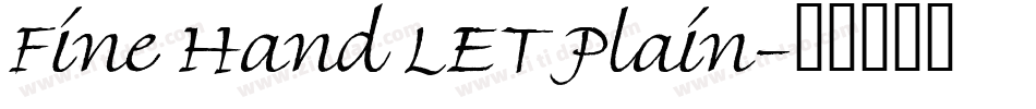 Fine Hand LET Plain字体转换